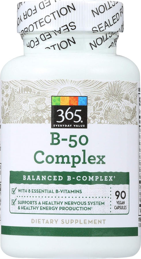 365 Everyday Value, B – 50 Complex, 90 ct, Packaging May Vary...