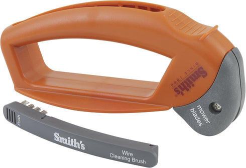 Smith’s 50603 Handheld Lawn Mower Blade Sharpener - Oversized Handle & Large Safety Guard - Durable Plastic - Easy to Use - Wire Cleaning Brush - ...