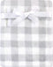 Luvable Friends Unisex Baby Coral Fleece Blanket, Gray Plaid, One Size...