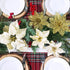 Supla 24 Pack Christmas Gold Glitter Poinsettia Flowers Picks Christmas Tree Ornaments 5.9" Wide for Gold Christmas Tree Wreaths Garland Holiday S...
