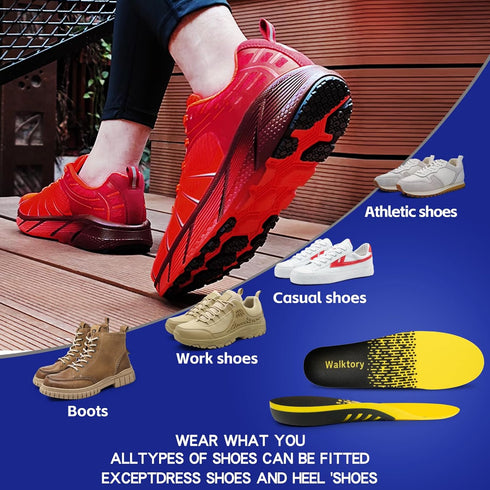 Plantar Fasciitis Relief Shoe Insoles,Arch Support Insoles,Running Athletic Gel Shoe Inserts,for Flat Feet,Pronation,Heel&Foot Pain...