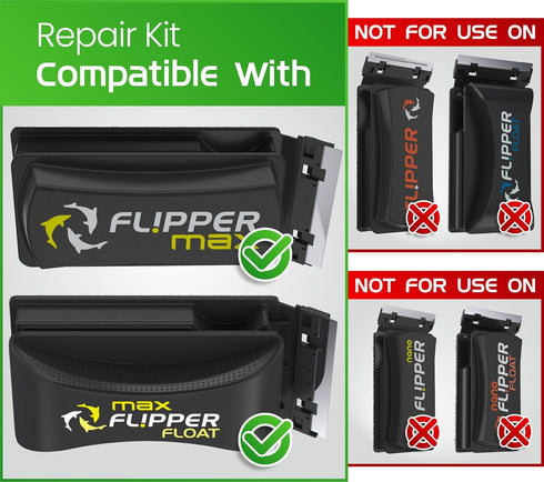 FL!PPER Flipper Cleaner MAX Maintenance Repair kit for MAX Size Original and Floating Flipper Aquarium Cleaners...