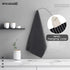Encasa XO Cotton Kitchen Towel Set | Hand and Tea Cloth for Cleaning & Quick Drying, X-Large 28"x18" (Pack of 4) Highly Absorbent - Butcher Black...