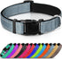 Joytale Reflective Dog Collar,Soft Neoprene Padded Breathable Nylon Pet Collar Adjustable for Large Dogs,Gray,L...