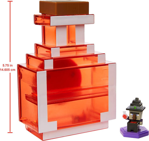 Mattel Minecraft Carry Along Potion Plus Exclusive Mini Figure, Carrying Case for Mini Figures, Based on Minecraft Video Game, Toys for Kids Age 6...
