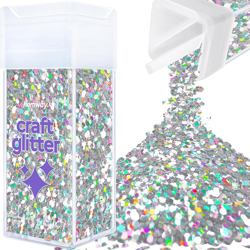 Hemway Craft Glitter Shaker 110g / 3.9oz Glitter for Arts, Crafts, Resin, Tumblers, Nails, Painting, Decoration, Festival, Cosmetic, Body - Super ...