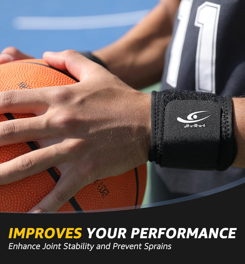 HiRui Wrist Compression Strap Wrist Brace Wrist Wraps for Fitness, Weight Lifting, Tendonitis, Carpal Tunnel Arthritis, Pain Relief, Great Support...