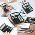 Calculator, Splaks 2 Pack Standard Functional Desktop Calculators Solar and AA Battery Dual Power Electronic Office Calculators with 12-Digit Larg...