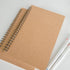 TWONE Notebook, College Ruled Spiral Notebook with Kraft Brown Soft Cover for Note Taking, Home, School, 100 Pages 50 Sheets Notebook, 5-1/2x8-1/4...