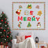 Merry Christmas Boho Rainbow Cut-Outs Be Merry Classroom Bulletin Board with Borders Set Bohemian Rainbow Cut Outs Winter Xmas Cardboard Paper Cut...