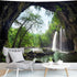 FENDROM Green Misty Forest Tapestry Wall Hanging Nature Mountain Cave Landscape Tapestry Waterfall River Tapestries for Bedroom Living Room Dorm D...
