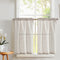Vangao Stripe Farmhouse Kitchen Curtains 36 Inch Length Linen Blend Cafe Curtains Tickingstripe Tier Drapes Pinstripe Semi-Sheer Small Window Trea...