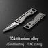 KeyUnity KK06 Mini EDC Pocket Knife, Small Titanium Folding Knife with Built-in Keychain Hole for Everyday Carry...