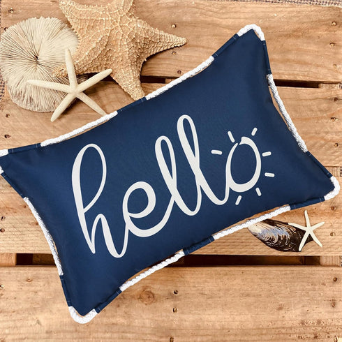 ASPMIZ Outdoor Pillow Covers 12 x 20 Inch, Waterproof Lumbar Throw Pillows for Patio Porch Furniture Couch, Navy Blue Decorative Cushion Cover Set...