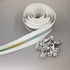 Leekayer #5 Metallic Nylon Coil Zippers by The Yard Colorful Teeth Zipper Bulk 10 Yards White Tape with 25pcs Silver Sliders for DIY Sewing Tailor...