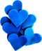 Playfully Ever After 2 inch Stiff Felt Hearts 45pc - Neon Blue...