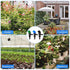 Drip Emitters, 60 Pcs Irrigation Drippers Garden Flag Drip System Parts, 3 Sizes, 1 GPH, 2 GPH, 4 GPH for Home Garden Trees and Shrubs Watering, 3...
