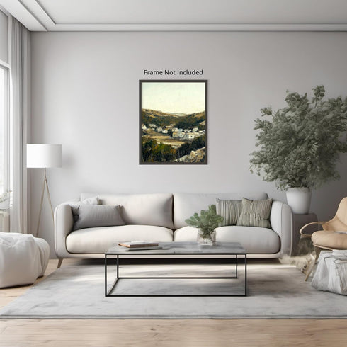 Posterizer 1 pcs-vintage oil painting style-rural landscape of old villages 2-Collectibles & Fine Art-Landscape & Nature Art-Gift for Art Lovers- ...