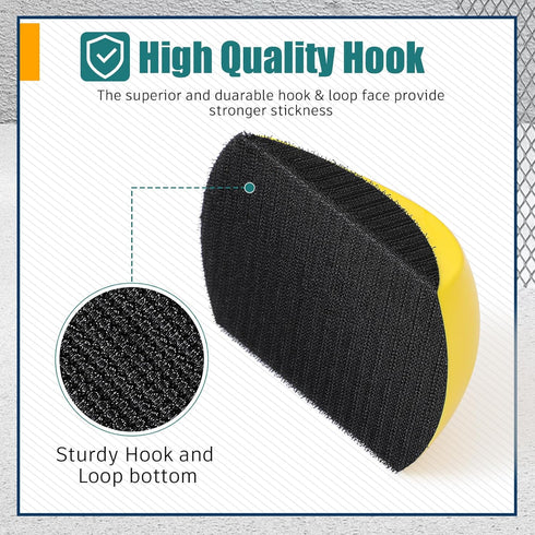 4 Pcs 5 Inch Hook and Loop Mouse Hand Sanding Block Hand Sander Block Sanding Mouse for Wood, Furniture Restoration, Home, Automotive Body, Woodwo...