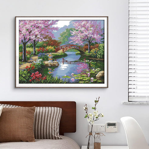 Stamped Cross Stitch Kits Full Range of Easy Patterns Embroidery Starter Kits for Beginners?Printed Cross-Stitch Kits for Home Decor DIY 14CT 2 St...