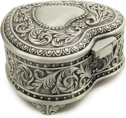 Wingostore Emboss Alloy Metal Music Box Wind Up and Golden Movement Music Box for Christmas/Birthday/Valentine's Day (HearShapedMetalYMSS, You are...