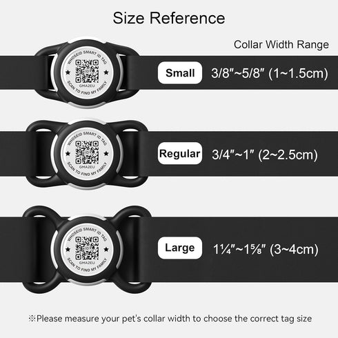 QR Code Airtag Holder, Scan QR Code Send Location Alert Email, Waterproof Full Body Protection Anti-Lost Air Tag Case, Airtag Accessories for Dog,...