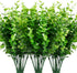 Leyaron 9 Bundles Fake Plants Artificial Boxwood Greenery 63 Stems Fade Resistant Faux Plastic Plants for Garden Farmhouse Porch Patio Window Box ...