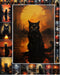 Decoupage Paper Pack (35 Sheets 6"x8") Witchy Black Cats on Halloween in Spooky Cities FLONZ Vintage Illustration Pictures Cards for Decoupage, Cr...
