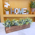 Winlyn Rustic Wooden Planter Box 17.3" L x 3.9" W x 3.9" H Brown Rectangular Planter Decorative Wood Box with Removable Plastic Liner Window Box f...