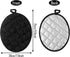 GROBRO7 5Pcs Cotton Quilted Terry Oven Set Kitchen Round Heat Resistant Pot Holder Machine Washable Terry Cloth Potholders Oven Mitts Black Plain ...