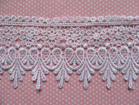 YYCRAFT 5 Yards White Lace Edge Trim Wedding Applique DIY Sewing Crafts(Width:3.5")...