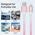 LAX Gadgets USB A to Lightning Cable - Glitter Apple MFI Certified Lightning Cable for iPhone, iPad, iPod - Nylon Braided Fast Charging Cable - Hi...