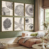 WYHLMTQ 6Pcs Boho Beach Coastal Posters Canvas Wall Art Modern Abstract Painting Shell Pictures Prints Wall Decor Beach Gallery Artwork for Beach ...