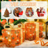 3 Rolls Christmas Burlap Ribbon Orange and Black Plaid Wrapping Wired Ribbons Autumn Christmas Dot Pattern Striped Ribbons for Home DIY Crafts Par...