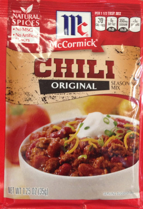 McCormick Original CHILI Seasoning Mix 1.25oz (10 Packets)...