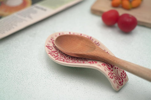 Spoon Rest for Stove Top, Large and Durable Spoon Holder, 4inch Kitchen Utensil Holder, Lead Free and Food Grade Ceramic Spoon Rest for Kitchen Co...