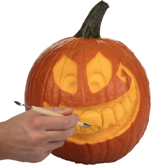 Pumpkin Carving Kit (21 Tool Set) w 11 Double Sided Pieces - Halloween Professional Sculpting, Cutting and Carving Knife Supplies for Fall Jack-O-...