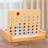 Wooden 4 in a Row Game - Classic Strategy Game for Adults Children-Connecting 4 Same Color Connection Rows- Travel Game Family Checkerboard Game T...