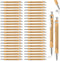 50 Pcs Inspirational Bamboo Pen Wood Ballpoint Pen Thank You Pen Bulk Appreciation Gift for Women Men Office Teacher Coworker Black Ink(Elegant St...