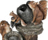 Rehomy Garden Solar Squirrel Statue Ornament Waterfall Squirrel Sculpture with Light Garden Landscaping Decoration...