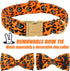 Halloween Dog Collars for Large Dog with Bow Tie,Fall Scary Pumpkin Dog Collar with Safety Metal Buckle Adjustable Puppy Collars for Small Medium ...
