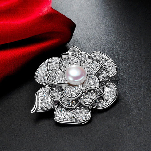 Sparkly Flower Brooch Pin for Women with Beautiful Created Crystal | Brooches and Pins for Women | Crystal Jewelry | Women's Brooches & Pins | Flo...