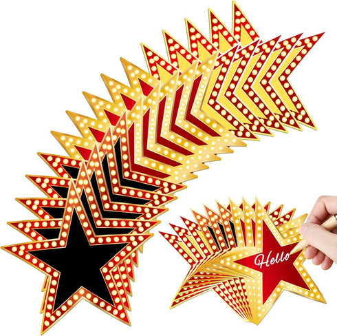 Geosar 90 pcs Movie Star Cardboard Red Carpet Awards Night Cutouts Confetti Cutouts for Bulletin Board Movie Party Decoration Supply Classroom Wal...