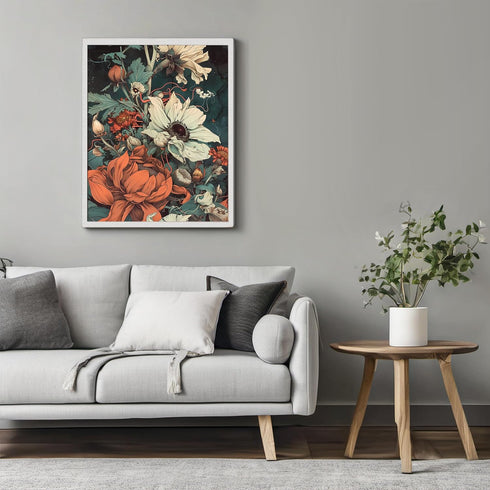 Posterizer 1 pcs-artistic surreal beautiful flowers-Floral & Botanical Art-Abstract & Modern Art-Decor for Home & Office- UNFRAMED Wall Art...