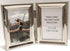 EXP Silver Hinged Double Folding Metal 2x3 Picture Frame Tabletop or Wall Hang...
