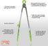 Parve Green Locking Kitchen Tongs – 12” Heavy Duty Multipurpose Tool - Stainless Steel with Non-Stick Silicone Tips - Color Coded Kitchen Tools by...