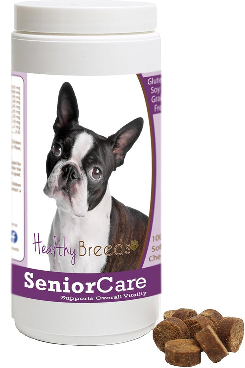 Healthy Breeds Boston Terrier Senior Dog Care Soft Chews 100 Count...