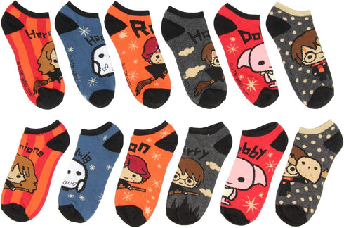 Harry Potter Chibi Character Designs 6 Pack Men And Women Ankle Socks...