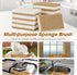 10 Pack Nature Dish Sponge - Natural Kitchen Sponge - Eco Friendly Coconut Fiber and Wood Cellulose Scrubber Sponge...