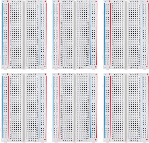 breadboard Set Prototype Board - 6 PCS 400 Pin Solderless Board Kit for Raspberry pi and Arduino Project...